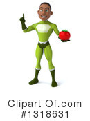 Young Black Male Green Super Hero Clipart #1318631 by Julos