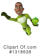 Young Black Male Green Super Hero Clipart #1318638 by Julos