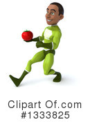 Young Black Male Green Super Hero Clipart #1333825 by Julos