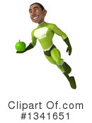 Young Black Male Green Super Hero Clipart #1341651 by Julos