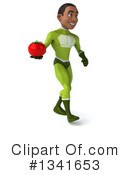 Young Black Male Green Super Hero Clipart #1341653 by Julos