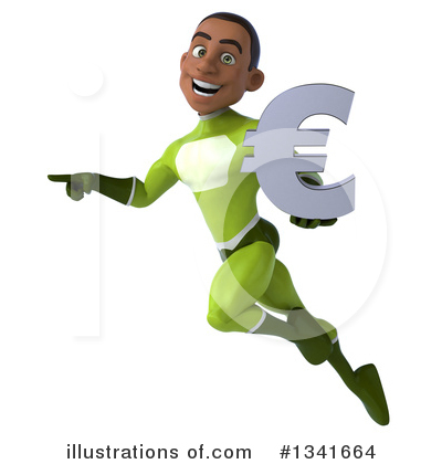 Young Black Green Male Super Hero Clipart #1341664 by Julos
