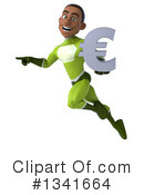 Young Black Male Green Super Hero Clipart #1341664 by Julos
