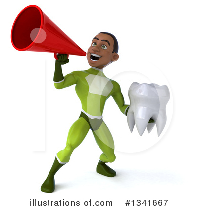 Young Black Green Male Super Hero Clipart #1341667 by Julos