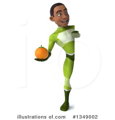 Young Black Green Male Super Hero Clipart #1349002 by Julos