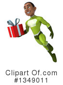 Young Black Male Green Super Hero Clipart #1349011 by Julos