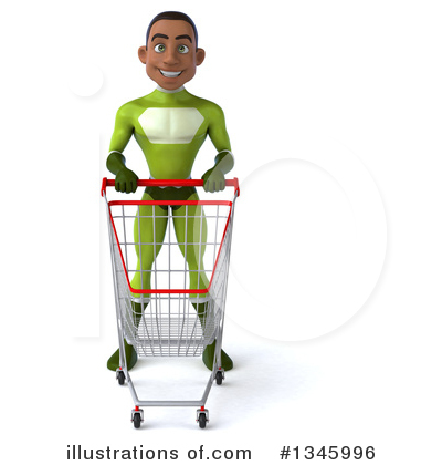 Young Black Green Male Super Hero Clipart #1345996 by Julos
