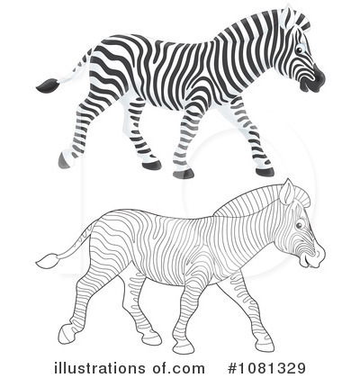 Royalty-Free (RF) Zebra Clipart Illustration by Alex Bannykh - Stock Sample #1081329