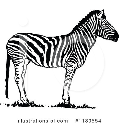 Royalty-Free (RF) Zebra Clipart Illustration by Prawny Vintage - Stock Sample #1180554