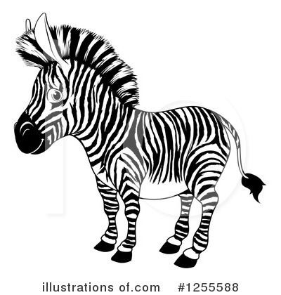 Royalty-Free (RF) Zebra Clipart Illustration by AtStockIllustration - Stock Sample #1255588