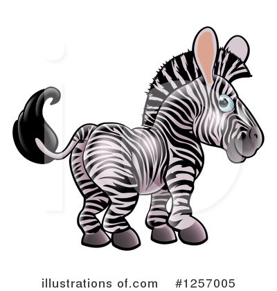 Royalty-Free (RF) Zebra Clipart Illustration by AtStockIllustration - Stock Sample #1257005