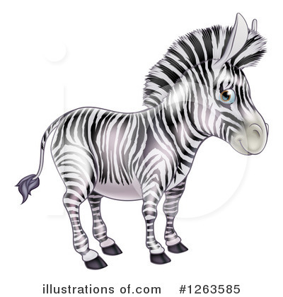 Royalty-Free (RF) Zebra Clipart Illustration by AtStockIllustration - Stock Sample #1263585
