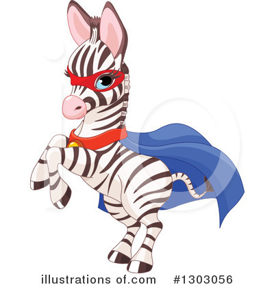 Royalty-Free (RF) Zebra Clipart Illustration by Pushkin - Stock Sample #1303056