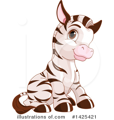 Royalty-Free (RF) Zebra Clipart Illustration by Pushkin - Stock Sample #1425421