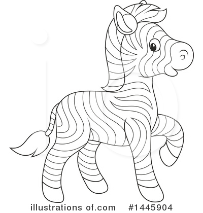 Royalty-Free (RF) Zebra Clipart Illustration by Alex Bannykh - Stock Sample #1445904