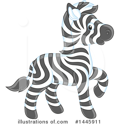 Royalty-Free (RF) Zebra Clipart Illustration by Alex Bannykh - Stock Sample #1445911