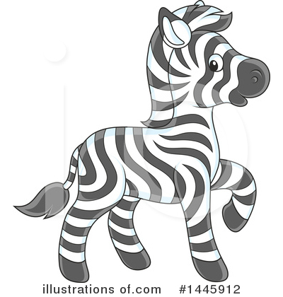 Royalty-Free (RF) Zebra Clipart Illustration by Alex Bannykh - Stock Sample #1445912