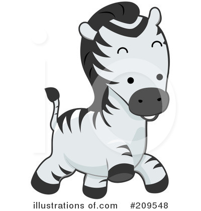 Royalty-Free (RF) Zebra Clipart Illustration by BNP Design Studio - Stock Sample #209548