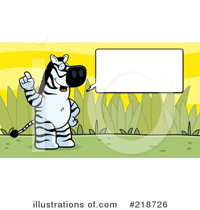 Royalty-Free (RF) Zebra Clipart Illustration by Cory Thoman - Stock Sample #218726