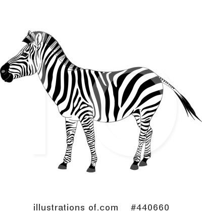Royalty-Free (RF) Zebra Clipart Illustration by Pushkin - Stock Sample #440660