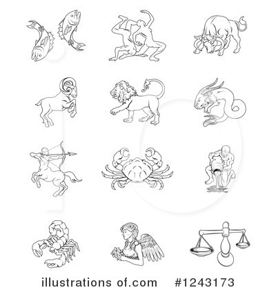 Royalty-Free (RF) Zodiac Clipart Illustration by AtStockIllustration - Stock Sample #1243173