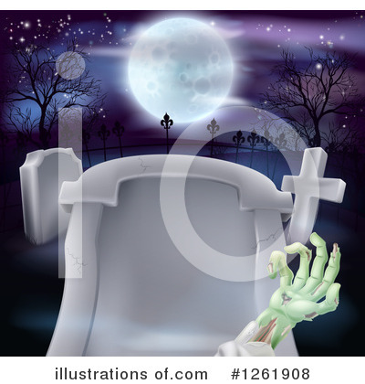 Cemetery Clipart #1261908 by AtStockIllustration