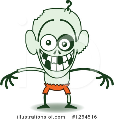 Royalty-Free (RF) Zombie Clipart Illustration by Zooco - Stock Sample #1264516