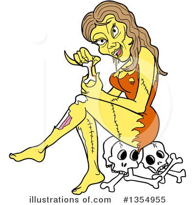 Zombie Clipart #1354955 by LaffToon