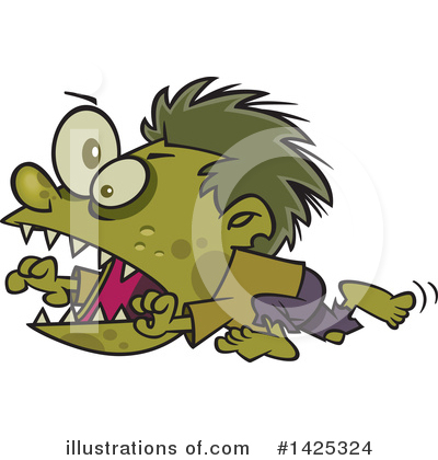 Royalty-Free (RF) Zombie Clipart Illustration by toonaday - Stock Sample #1425324