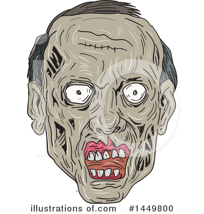 Royalty-Free (RF) Zombie Clipart Illustration by patrimonio - Stock Sample #1449800