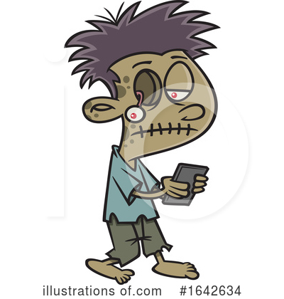 Texting Clipart #1642634 by toonaday