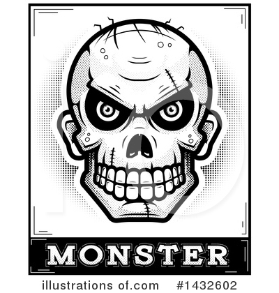 Royalty-Free (RF) Zombie Skull Clipart Illustration by Cory Thoman - Stock Sample #1432602