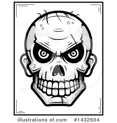 Royalty-Free (RF) Zombie Skull Clipart Illustration by Cory Thoman - Stock Sample #1432604