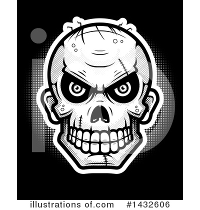 Royalty-Free (RF) Zombie Skull Clipart Illustration by Cory Thoman - Stock Sample #1432606