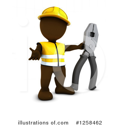 Royalty-Free (RF) 3d Brown Man Clipart Illustration by KJ Pargeter - Stock Sample #1258462