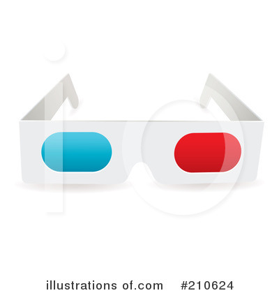 Royalty-Free (RF) 3d Glasses Clipart Illustration by michaeltravers - Stock Sample #210624