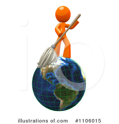 Royalty-Free (RF) 3d Orange Man Clipart Illustration by Leo Blanchette - Stock Sample #1106015