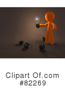 3d Orange Man Clipart #82269 by Leo Blanchette