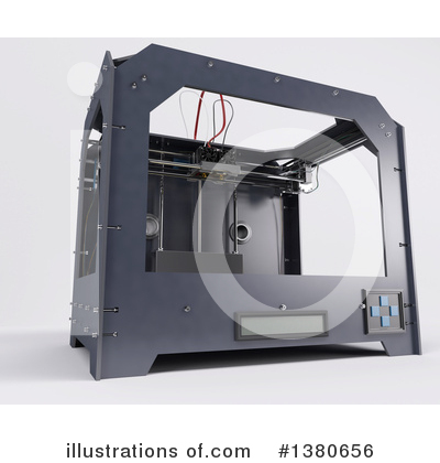 3d Printer Clipart #1380656 by KJ Pargeter