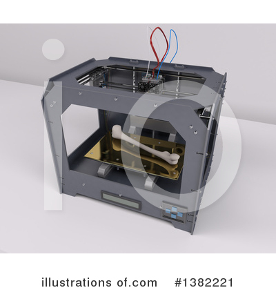 3d Printer Clipart #1382221 by KJ Pargeter