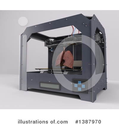 3d Printer Clipart #1387970 by KJ Pargeter