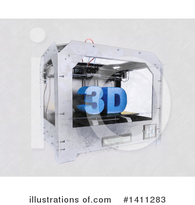 3d Printing Clipart #1411283 by KJ Pargeter