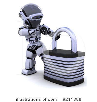 Royalty-Free (RF) 3d Robot Clipart Illustration by KJ Pargeter - Stock Sample #211886