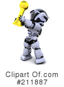 3d Robot Clipart #211887 by KJ Pargeter