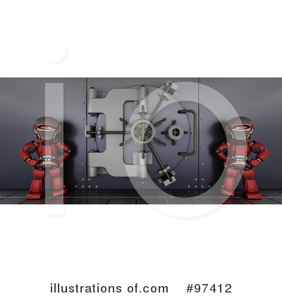 Royalty-Free (RF) 3d Robot Clipart Illustration by KJ Pargeter - Stock Sample #97412