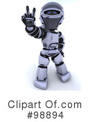 3d Robot Clipart #98894 by KJ Pargeter