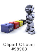 3d Robot Clipart #98903 by KJ Pargeter