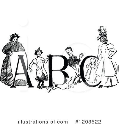 Royalty-Free (RF) Abc Clipart Illustration by Prawny Vintage - Stock Sample #1203522