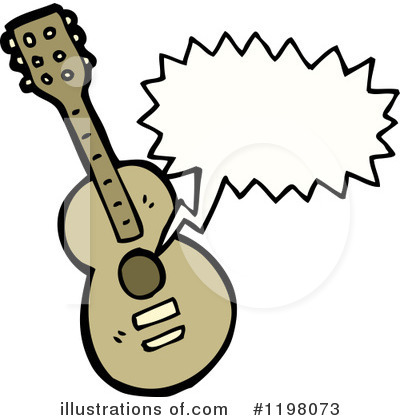 Royalty-Free (RF) Acoustic Guitar Clipart Illustration by lineartestpilot - Stock Sample #1198073