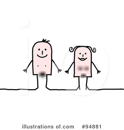 Royalty-Free (RF) Adam And Eve Clipart Illustration by NL shop - Stock Sample #94881